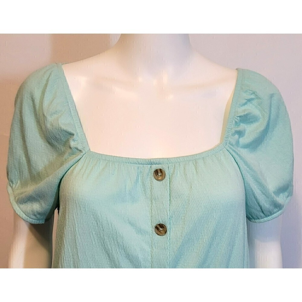 No Boundaries Juniors' Cap Sleeve Peasant Blouse Size M (11-13) - Picture 8 of 11